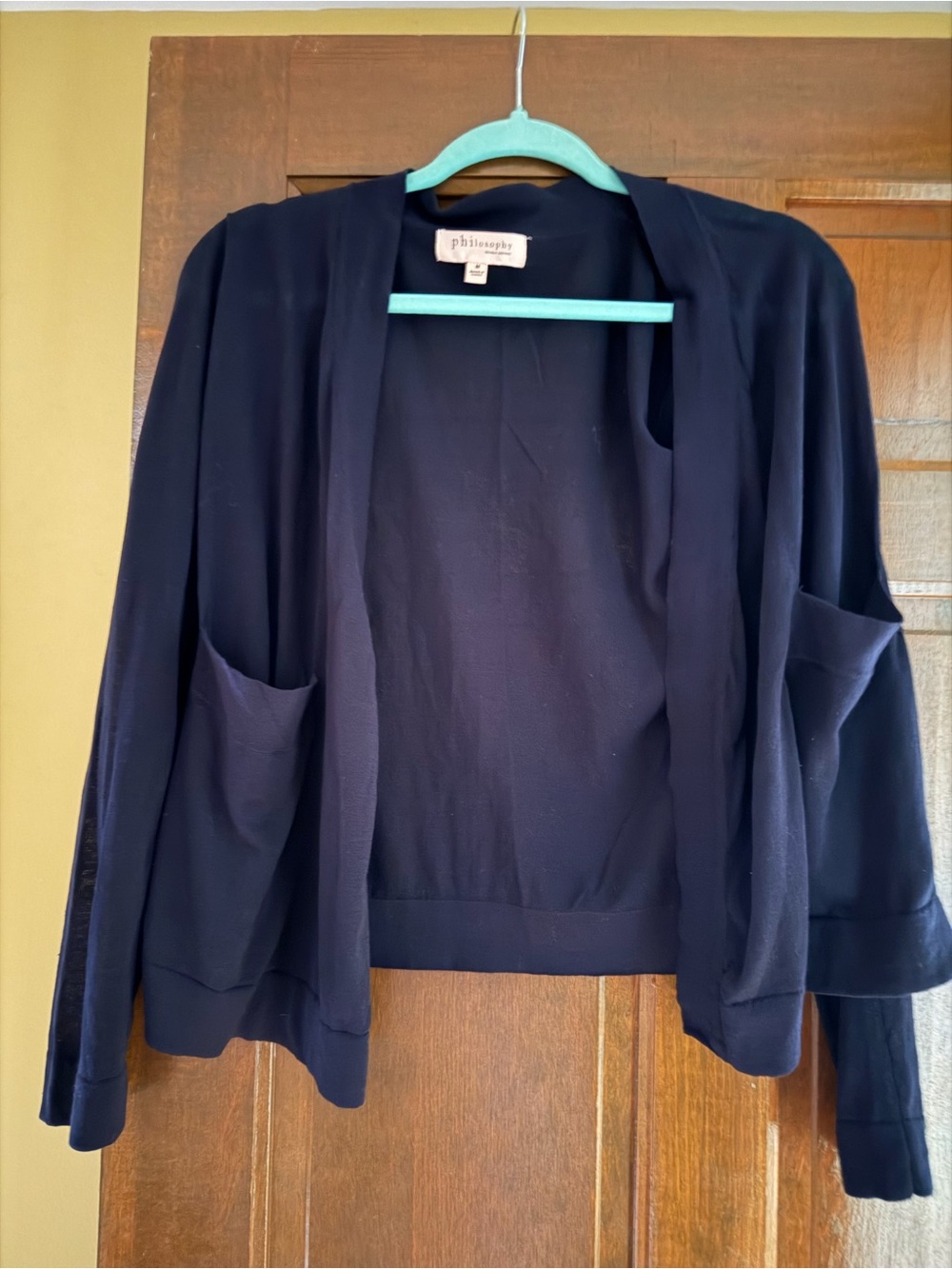 Philosophy Navy Crew Neck Knit Top
